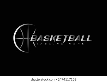 Basketball logo vector graphic for any business especially for sport team, club, community.	