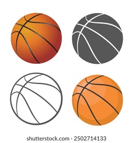Basketball logo vector icon set