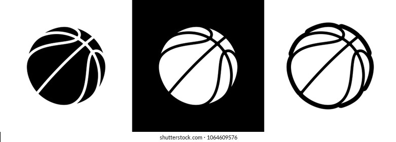 Basketball logo vector icon for streetball championship tournament, school or college team league. Vector flat basket ball symbol for basketball fan club