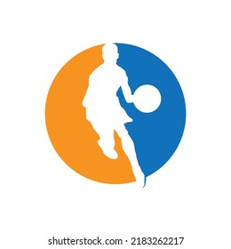 basketball logo vector illustration design