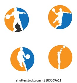 basketball logo vector illustration design