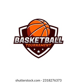 Basketball logo vector illustration design.