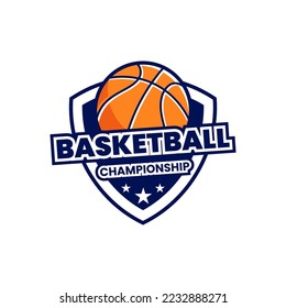 Basketball logo vector illustration isolated on white background