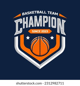 Logo vectorial de baloncesto aislado, colección de conjuntos de emblemas. Plantilla de la placa del logotipo de baloncesto