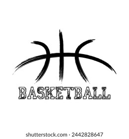 Basketball logo vector, Minimal basketball logo vector,