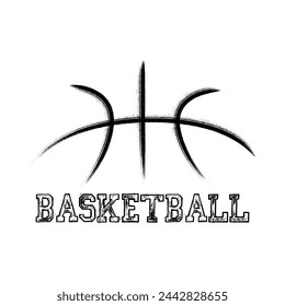 Basketball logo vector, Minimal basketball logo vector,