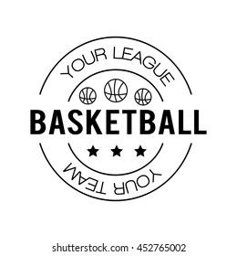 Basketball logo.Basketball emblem template. Basketball ball. Basketball logo template, badge, emblem, label. 