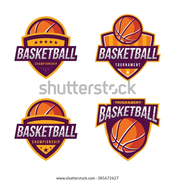 バスケットボールのロゴ 米国のロゴスポーツ のベクター画像素材 ロイヤリティフリー