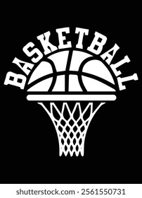 Basketball love Clip art Design Eps File.