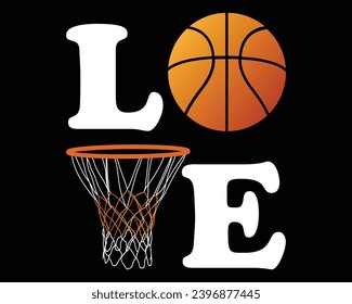 Basketball Love Sports Athlete Court Player Shirt for Boys and Girls.