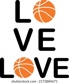 Basketball love. Sports vector bundle.