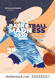 basketball madness league poster design