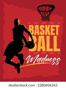 basketball madness poster design template