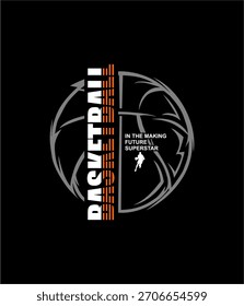 BALONCESTO En el futuro haciendo diseño de Superestrella Ilustración vectorial deportiva