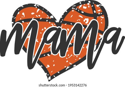 Baloncesto Mama Heart - Diseño de baloncesto