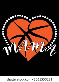 Basketball Mama Printable Design Art File.