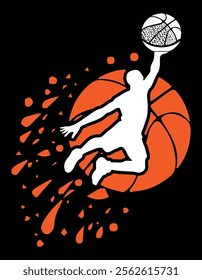 Basketball Man Player Vector Clip Art