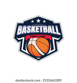 Basketball mascot logo design vector with modern illustration concept style for badge, emblem and tshirt printing.