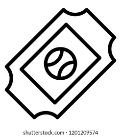 A basketball match ticket icon vector 