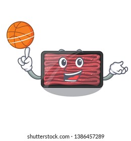 With basketball minced meat isolated in the character