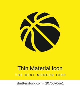 Basketball minimal bright yellow material icon