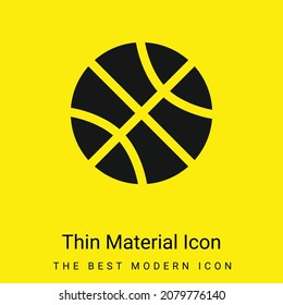 Basketball minimal bright yellow material icon