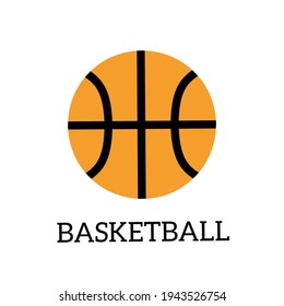 basketball minimalistic vector with the phrase "basketball"