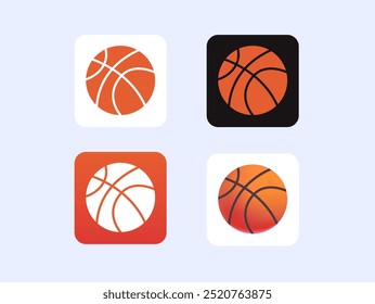 Basketball-Symbole für mobile Anwendungen