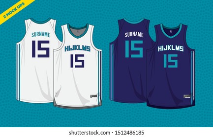 Basketball mockup jersey template vector