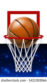 Basketball modern sports poster design banner with 3d realistic shiny ball. Basketball tournament Illustration banner logo realistic orange ball. posters design flyer set Playoff championship template