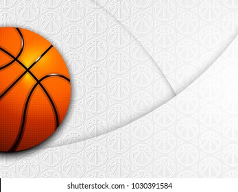 Basketball modern vertical ball pattern vector background