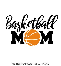 Diseño de color negro para mamá de baloncesto