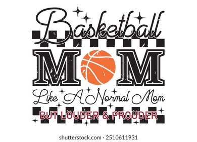 Basketball Mom EPS Retro Sport Mama T-shirt Design