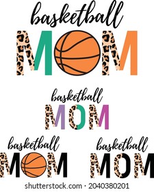 Basketball Mom, Basketball, half leopard Basketball mom , leopard Basketball mom 