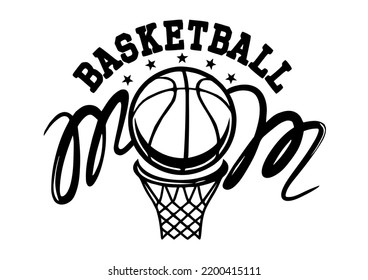 Basketball Mom icon, on white