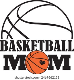 Baloncesto Mamá, Mamá Vida, Baloncesto Cotización Vector