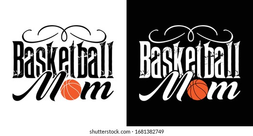 Basketball Mom Printable Vector Illustration