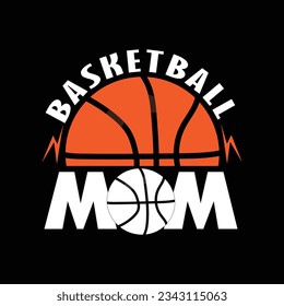basketball mom T shirt design graphic