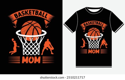 Diseño de la camiseta de la mamá del baloncesto