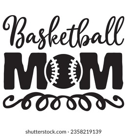 Basketball Mom t-shirt design vector file