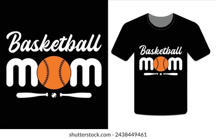 Baloncesto Mamá, diseño de camiseta de baloncesto Vector Arte