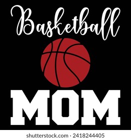 Basketball Mom T-Shirt and Poster Design, Eps-10.