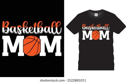 Plantilla de diseño de camiseta gráfica de Vector de tipografía de mamá de baloncesto. Camisetas del jugador de baloncesto, camiseta del deporte del baloncesto, camiseta americana del baloncesto, diseño motivacional de la camiseta de la cita