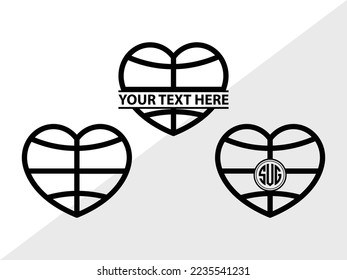 Silución de la ilustración de un vector monograma de baloncesto