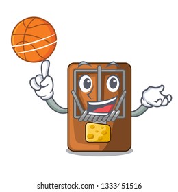 With basketball mousetrap in the a character shape