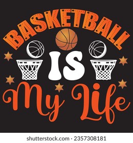 Basketball Is My Life t-shirt design vector file