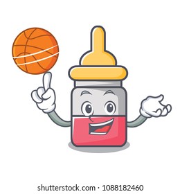With basketball nassal drop character cartoon