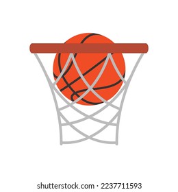 Basketball net, flat design illustration
