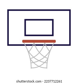 Basketball net, flat design illustration