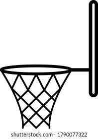 Basketball Net Icon, Basketball Net Board Vector Illustration